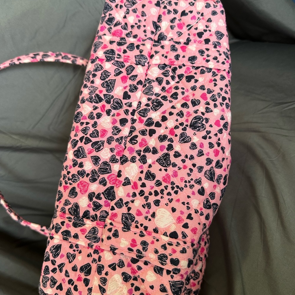 Vera Bradley Pink Heart-Print Quilted Tote - Picture 6 of 8